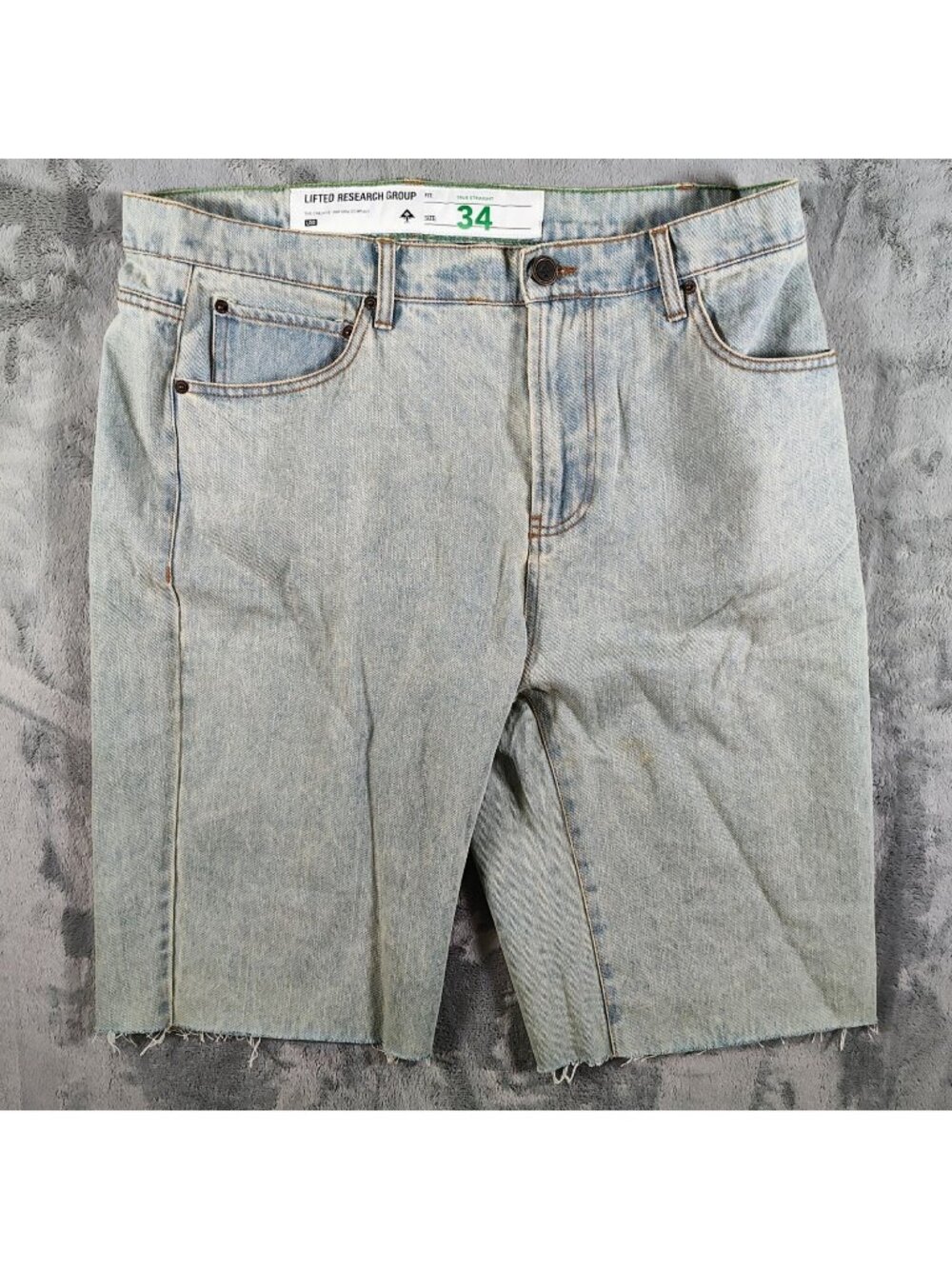 Lifted Research Group LRG True Straight Fit Size 34 DIY Cut-off Jean Shorts